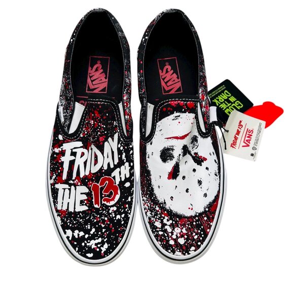 House of Terror x Vans Classic Slip On “Friday the 13th” Size 9Men 10.5 Women - Picture 2 of 6